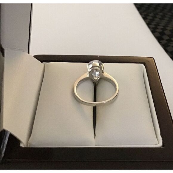 1.5Ct Pear Cut Solitaire Engagement Ring Sz 10~.925 Sterling Silver - Picture 3 of 4